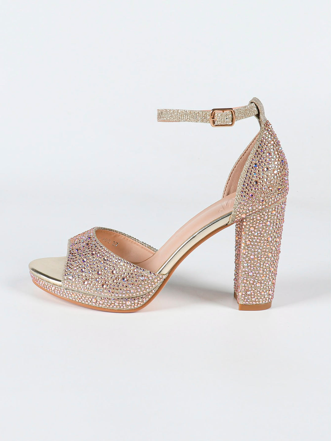 Celestia Crystal Block Heels Y490