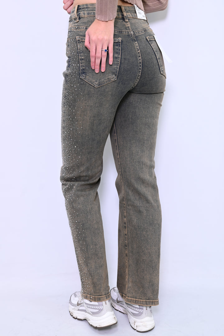 DustGlow Embellished Jeans Wideleg HelloMiss H927-6