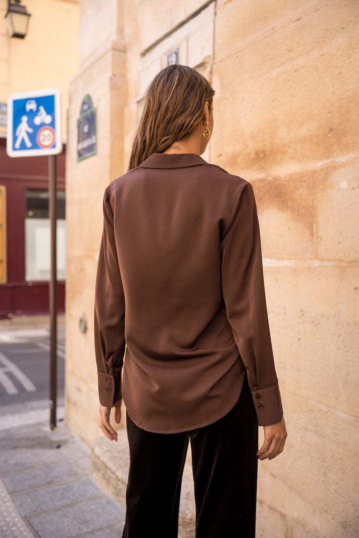 Blouse satijn Champagne Drift CH-7973