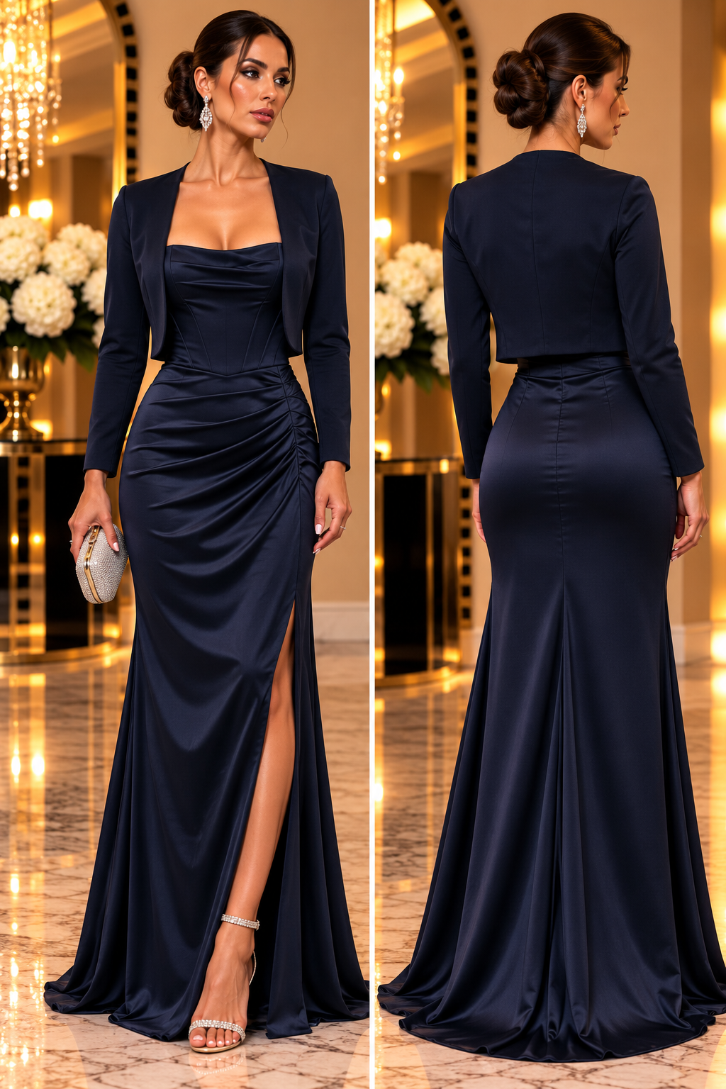 Celeste Navy Bolero 2461