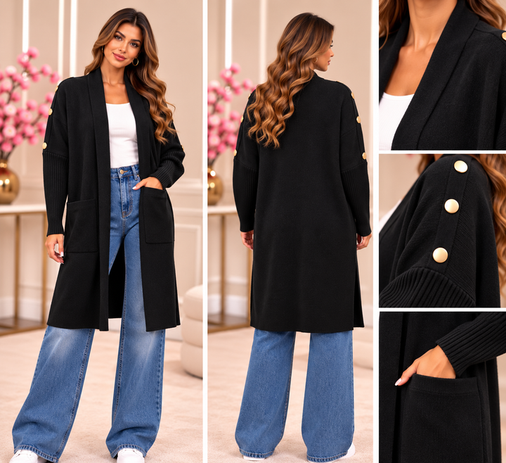 Sophia Longline Knit Cardigan B1907