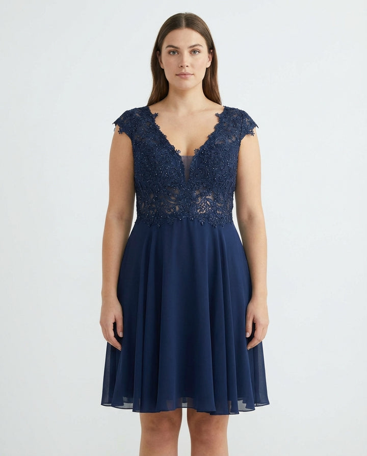 Cocktailjurk Queensize Émeraude Élégance 9409