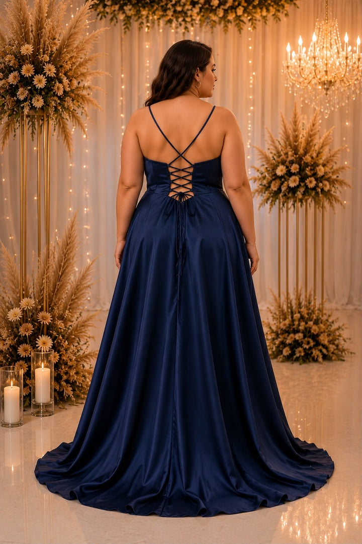 Elara Satin Corset Gown – Curve Collection 9451