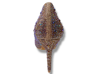 Glinsterende Luxe Hakken met Strass en Bloemdecoratie EG1640B