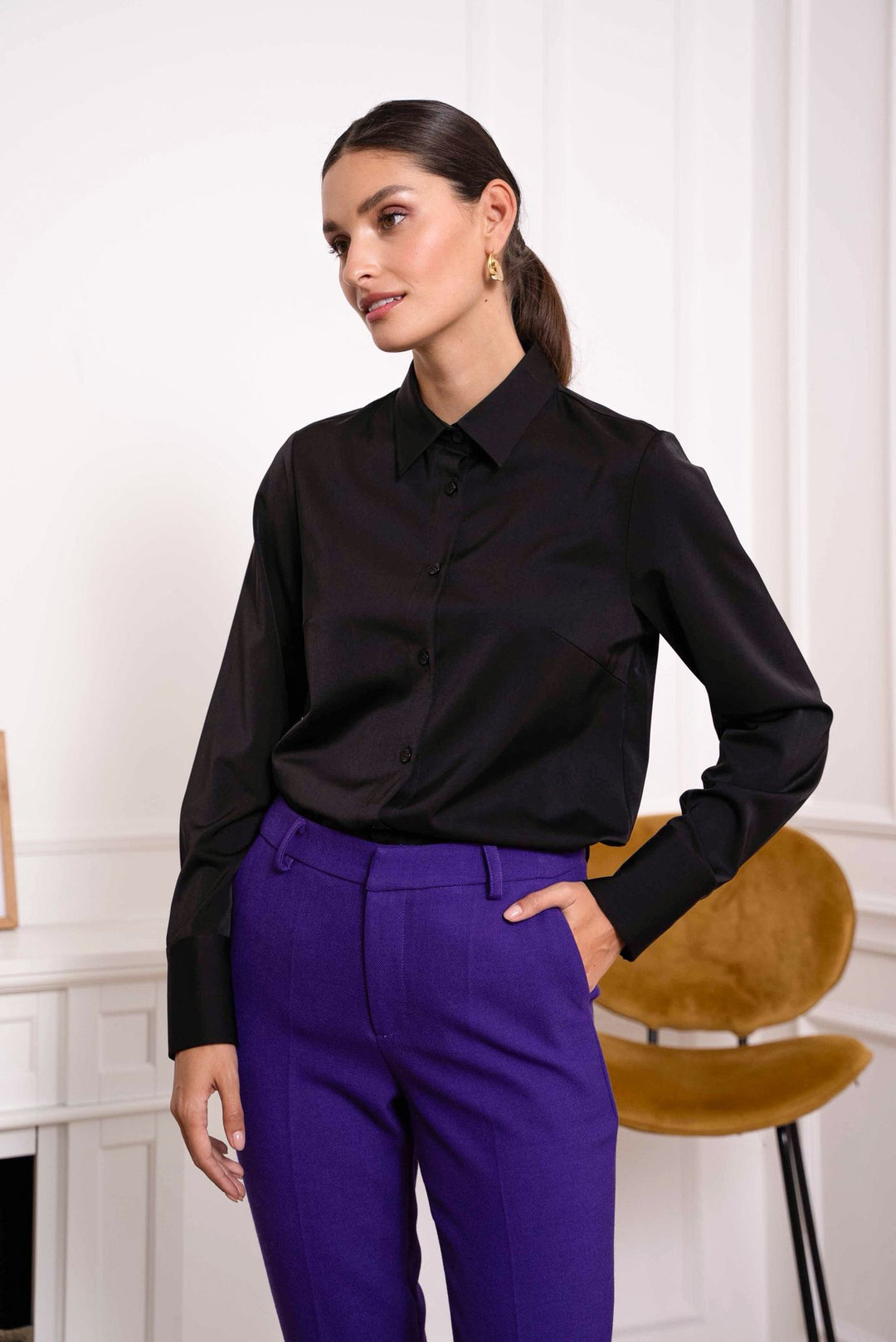 Blouse satijn Champagne Drift CH-7973