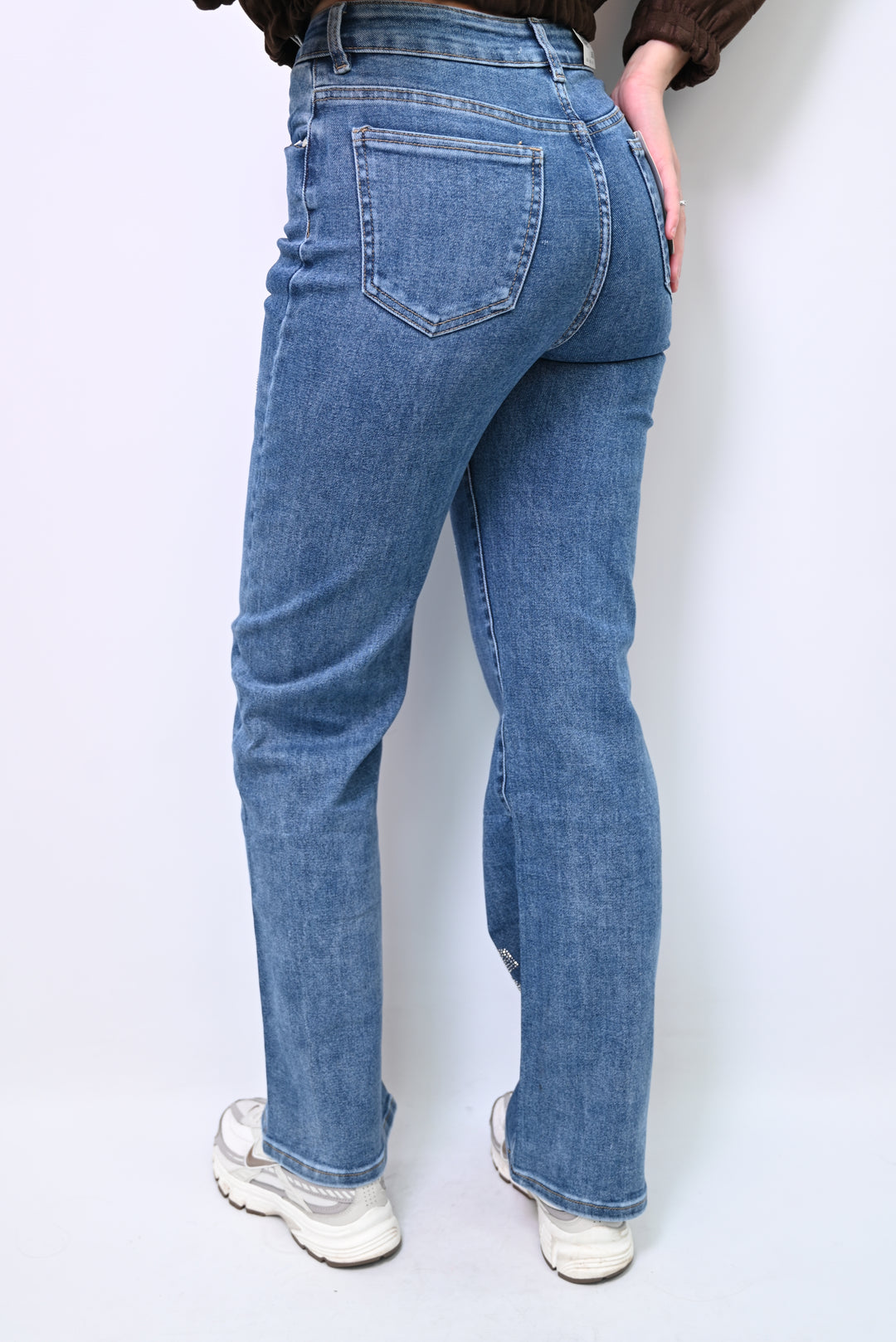 Silver Creed – Embellished Denim Wideleg HelloMiss H979-10