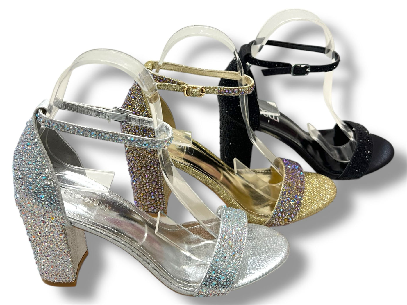 Stralende Gouden Hakken met Luxe Strass SV5032