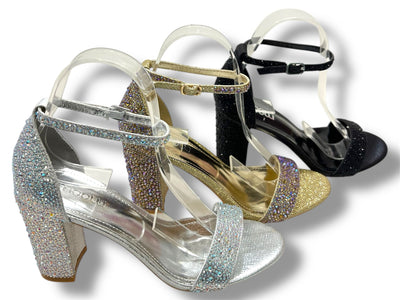 Stralende Gouden Hakken met Luxe Strass SV5032