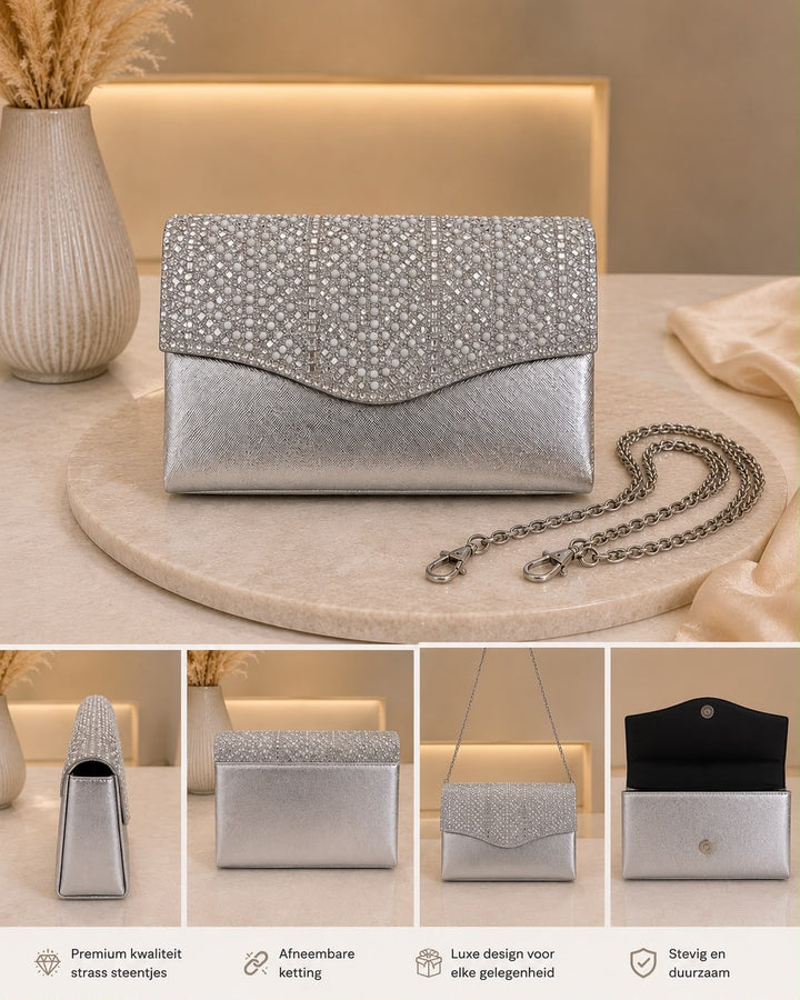 Elara Pearl & Crystal Clutch HL3549