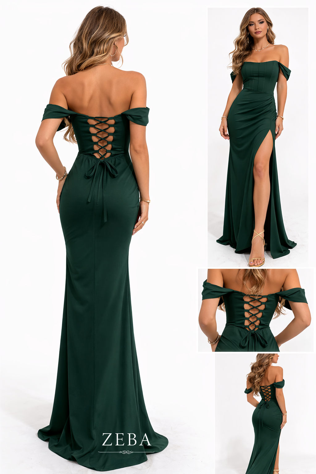 ZEBA Amara Luxe Off-Shoulder Galajurk 31705