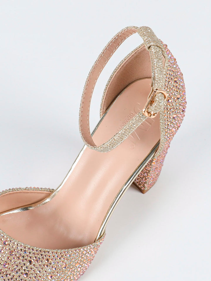 Celestia Crystal Block Heels Y490
