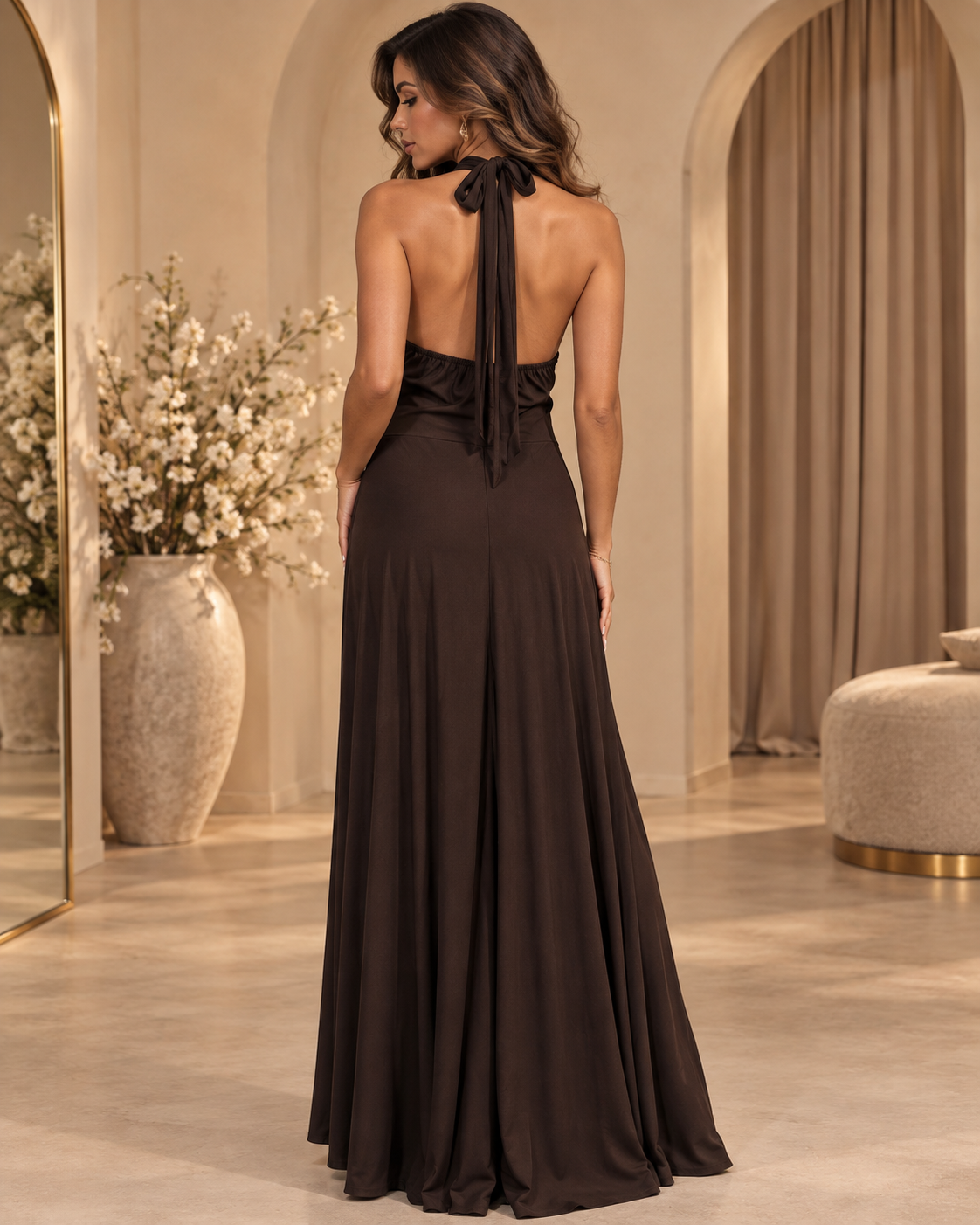 Elara Halter Maxi Dress 32149