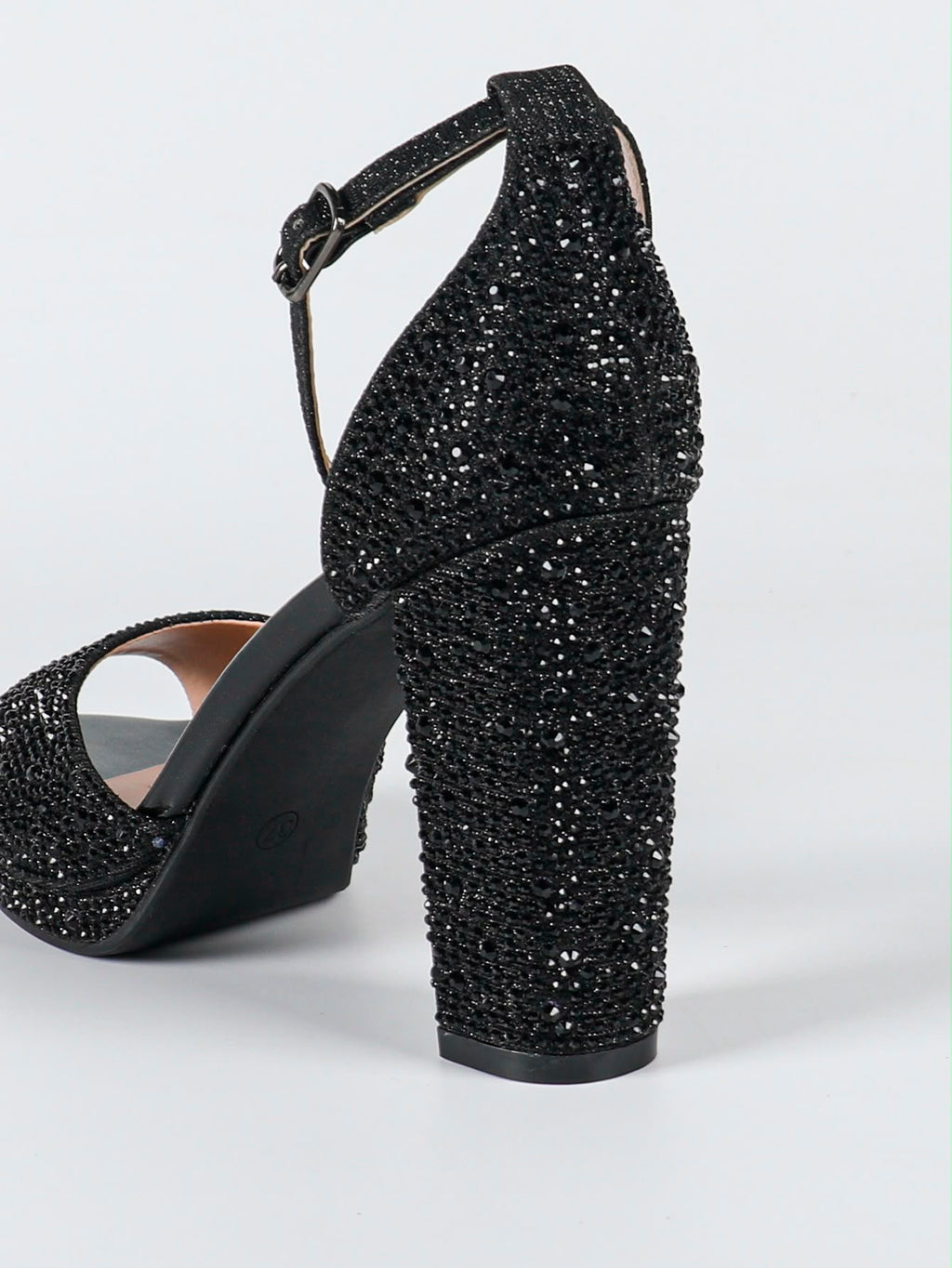 Celestia Crystal Block Heels Y490