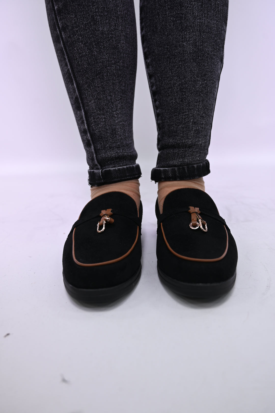 Suède Loafer met Gespdetail – Elegant Comfort G481