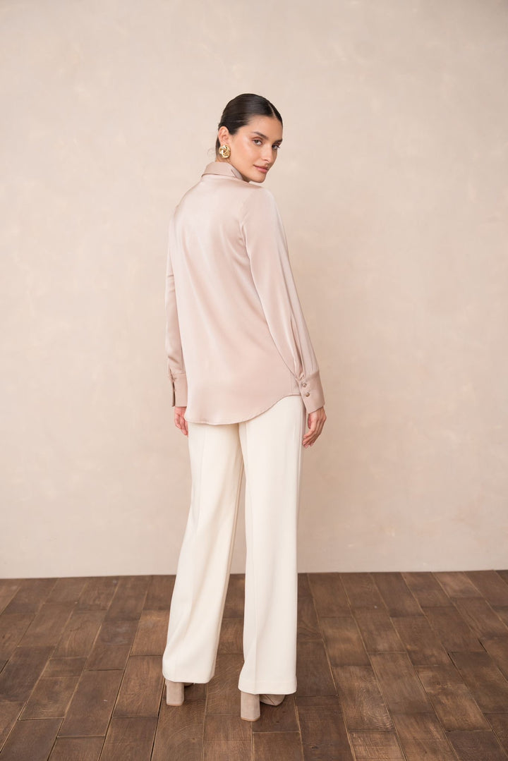 Blouse satijn Champagne Drift CH-7973