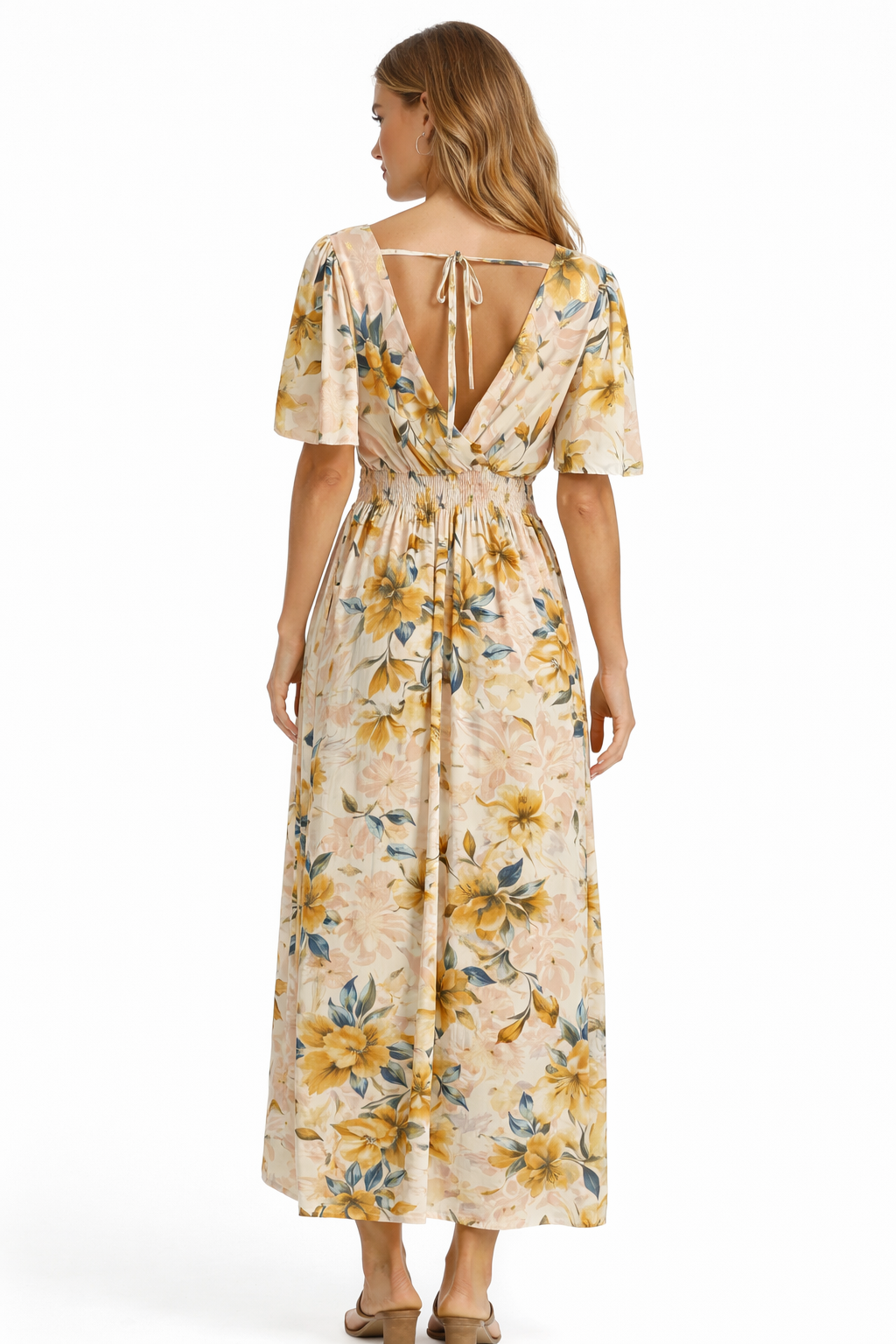 Golden Blossom Elegance Jurk 219399
