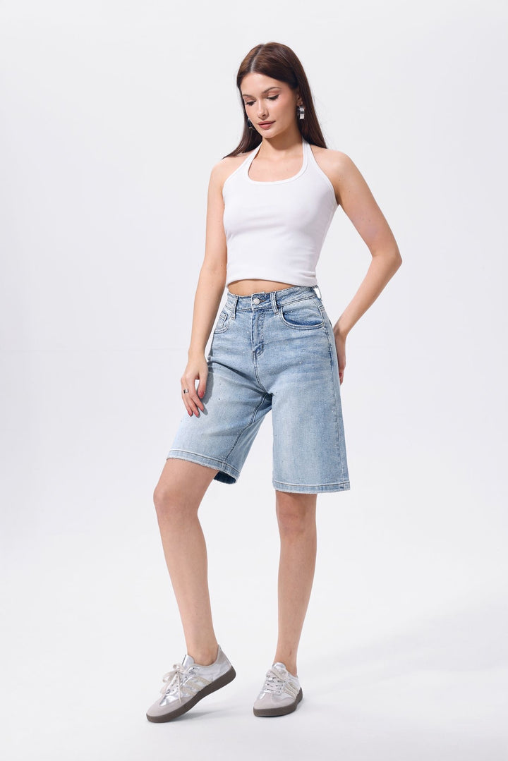 Luna Sparkle Bermuda Jeans – Light Denim HM8617-1
