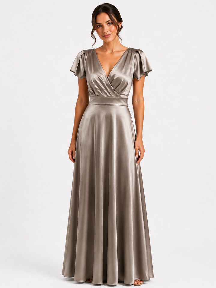 Luna Satin Glamour Jurk 6540