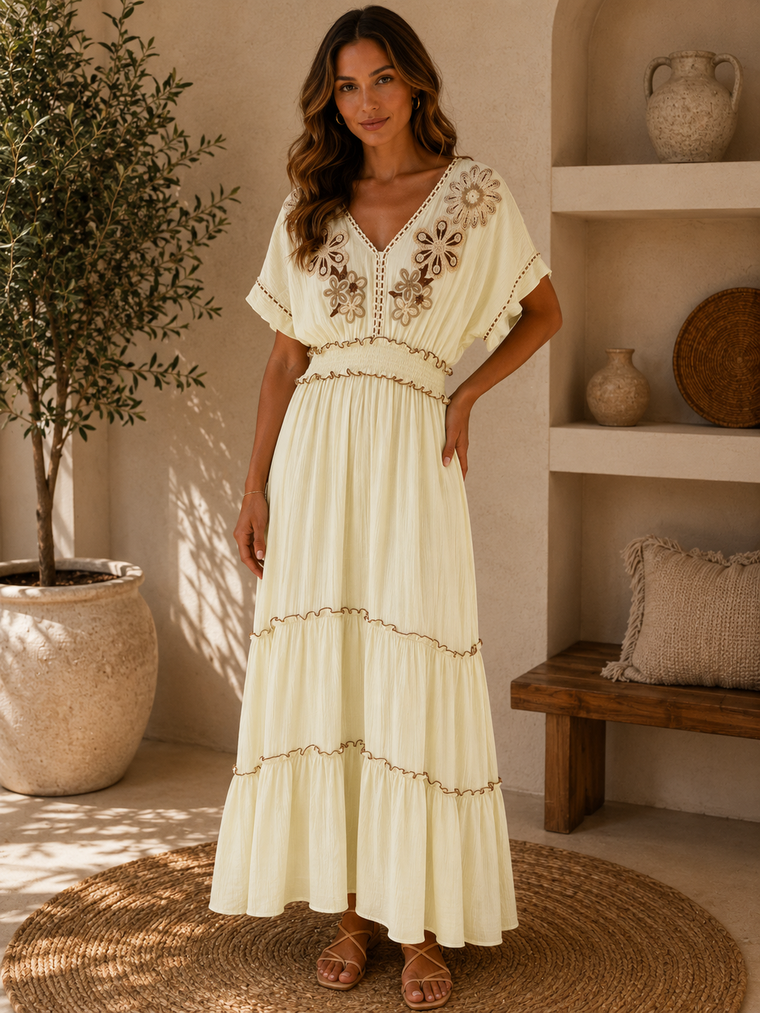 Bohemian Bloom Maxi Dress – 50772