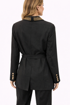 Monroe Royale Studded Blazer – Burgundy 1856