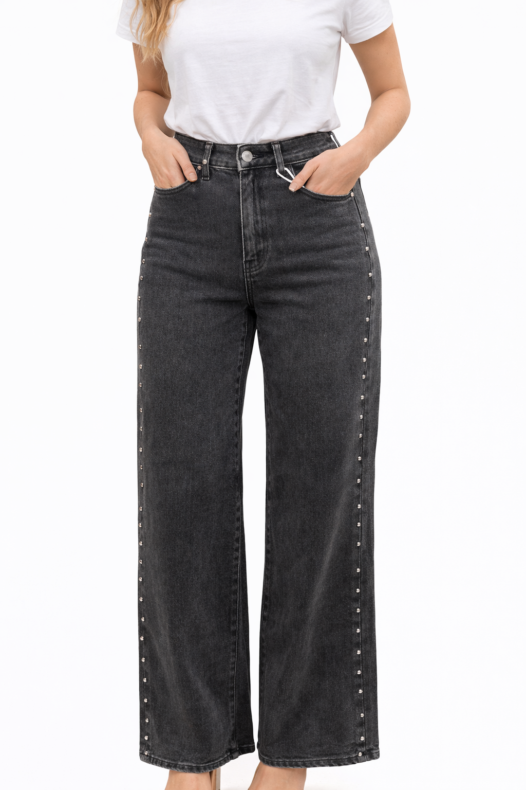 Starlight Stud Wide Leg Jeans HelloMiss HM1580-1