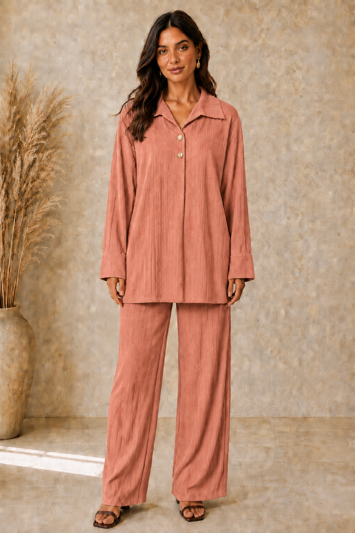 Amélie Luxe Ribbed Two-Piece Set