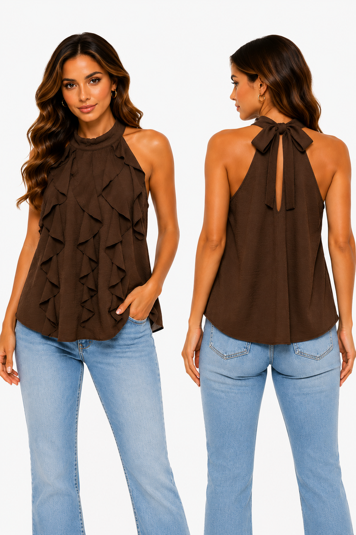 Aurélia Cascade Halter Top 15963