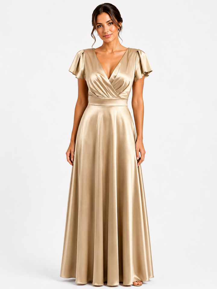Luna Satin Glamour Jurk 6540