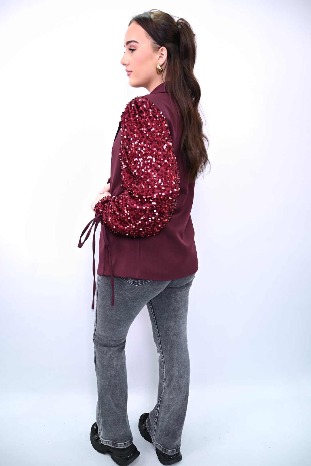 Sequin Sleeve Blazer 87602