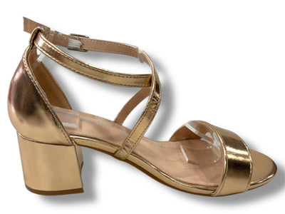 Stijlvolle Metallic Sandalen met Blokhak FI-218
