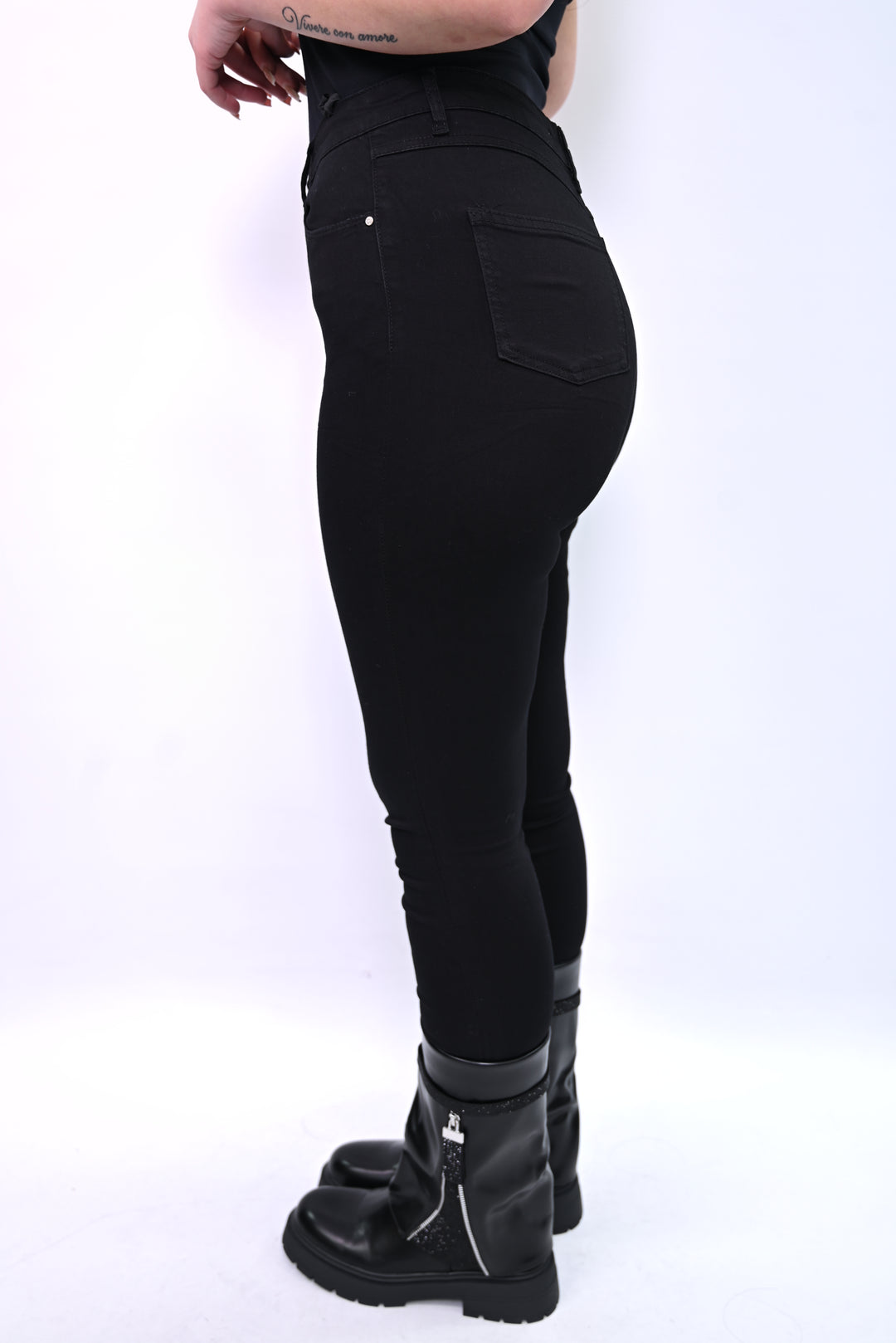 Dames skinny jeans Highwaist Goodies second skin Q552-1