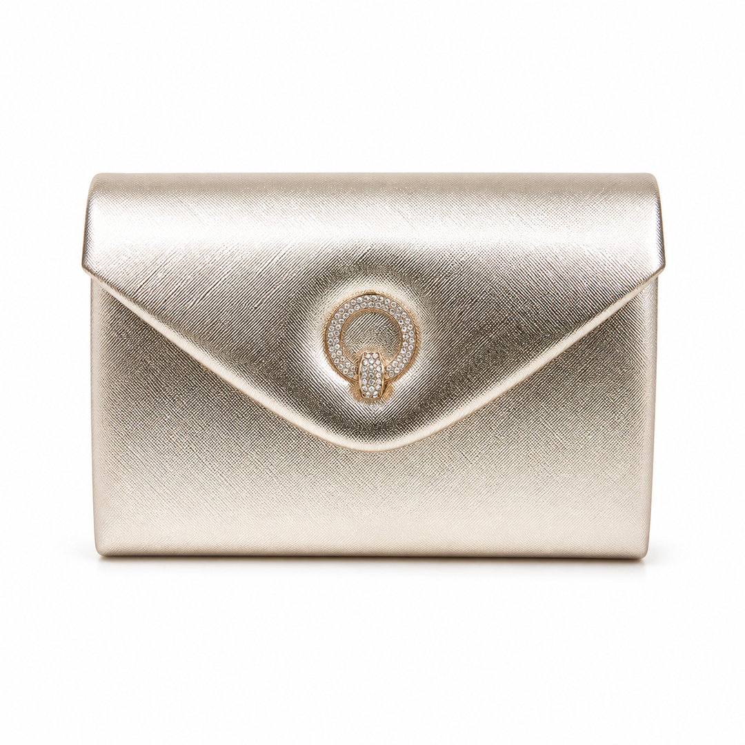 Elegance Ring Clutch – Luxe Avondtas met Strass Sluiting HL3505