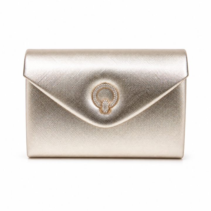 Elegance Ring Clutch – Luxe Avondtas met Strass Sluiting HL3505