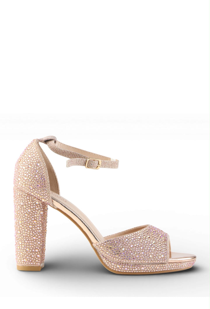 Celestia Crystal Block Heels Y490