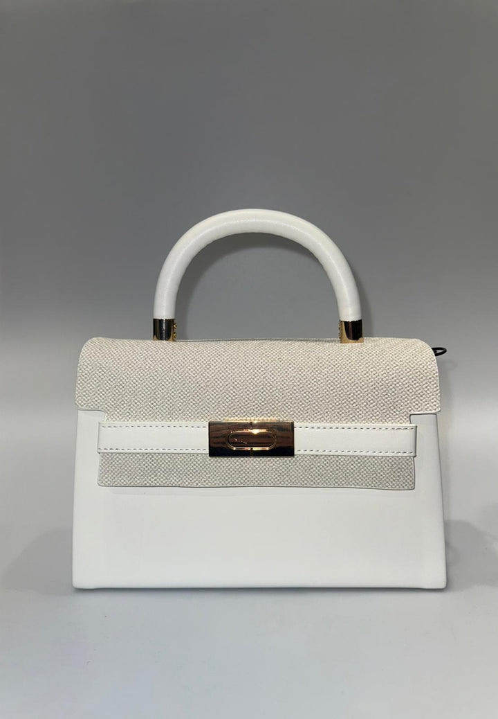Ivory Grace Handtas – White & Beige H5576