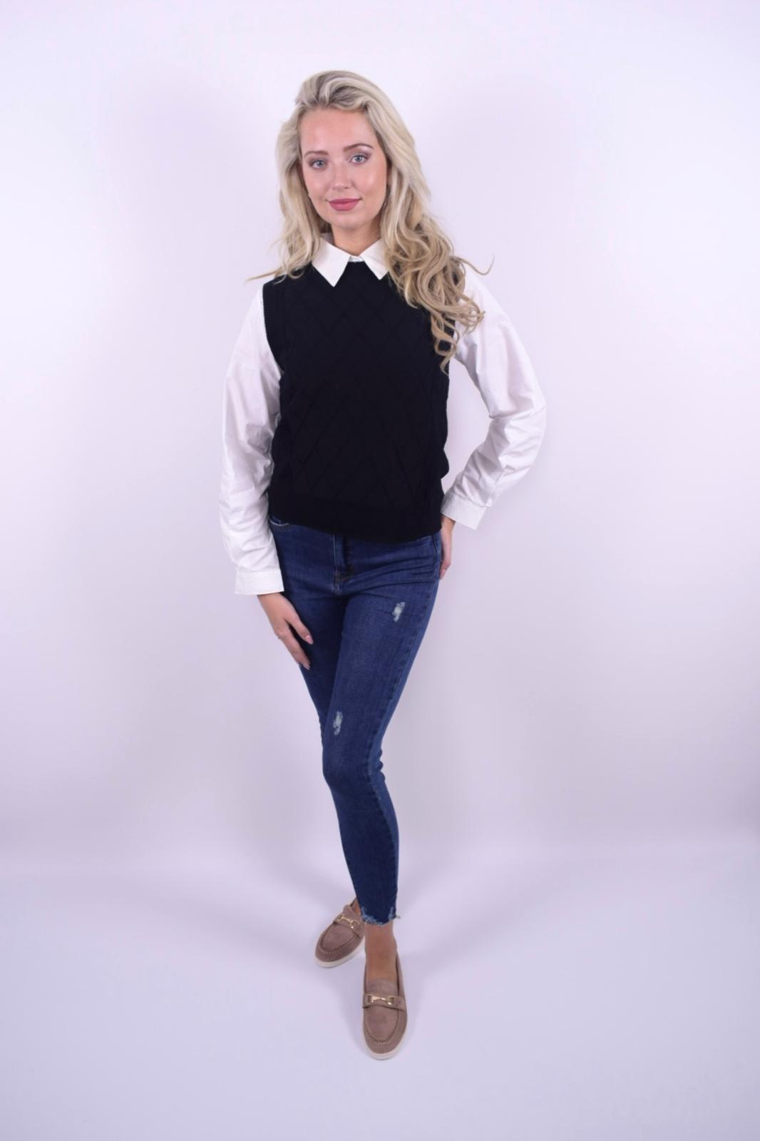 MS59347AB Blouse met spencer