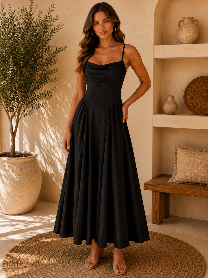 Luna Satin Maxi Dress 46639
