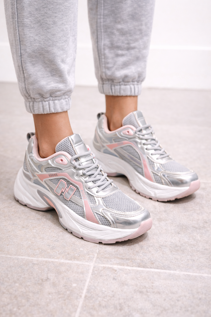 Silver Rose Chunky Sneakers YY-146