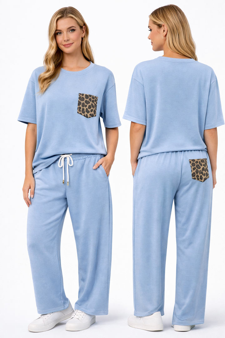 Leopard Pocket Lounge Set – Wide Leg Edition 2372