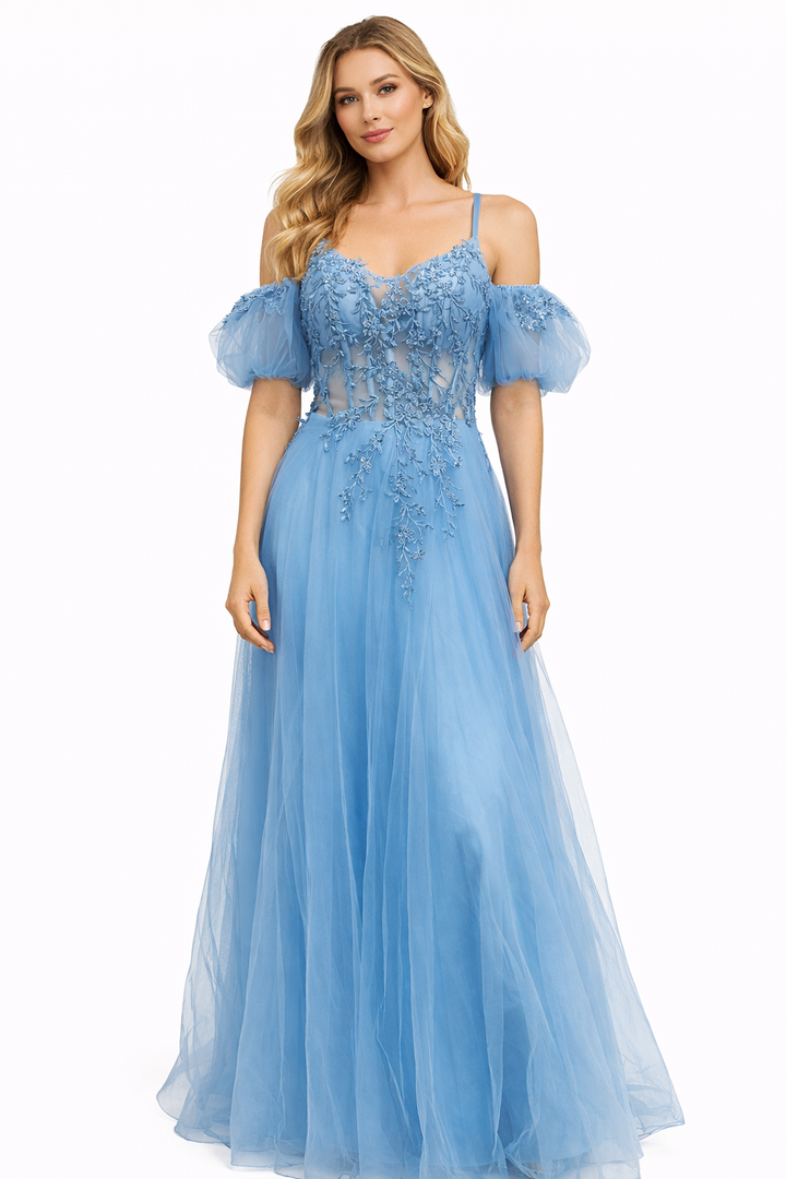 Elara Luxe Tulle Galajurk – Saliegroen 97579