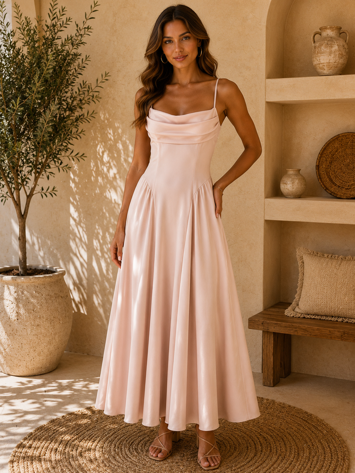Luna Satin Maxi Dress 46639