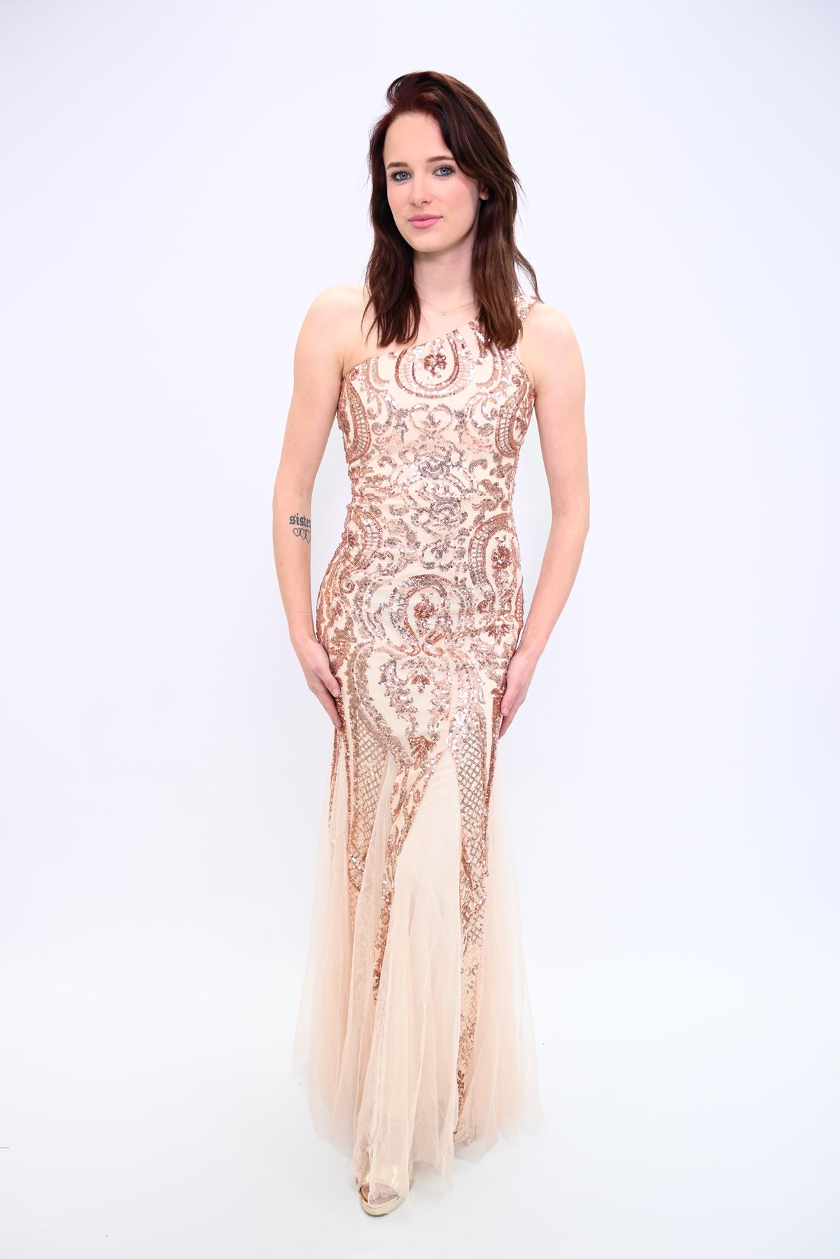Midnight Elegance – One-shoulder avondjurk met verfijnde details 16552