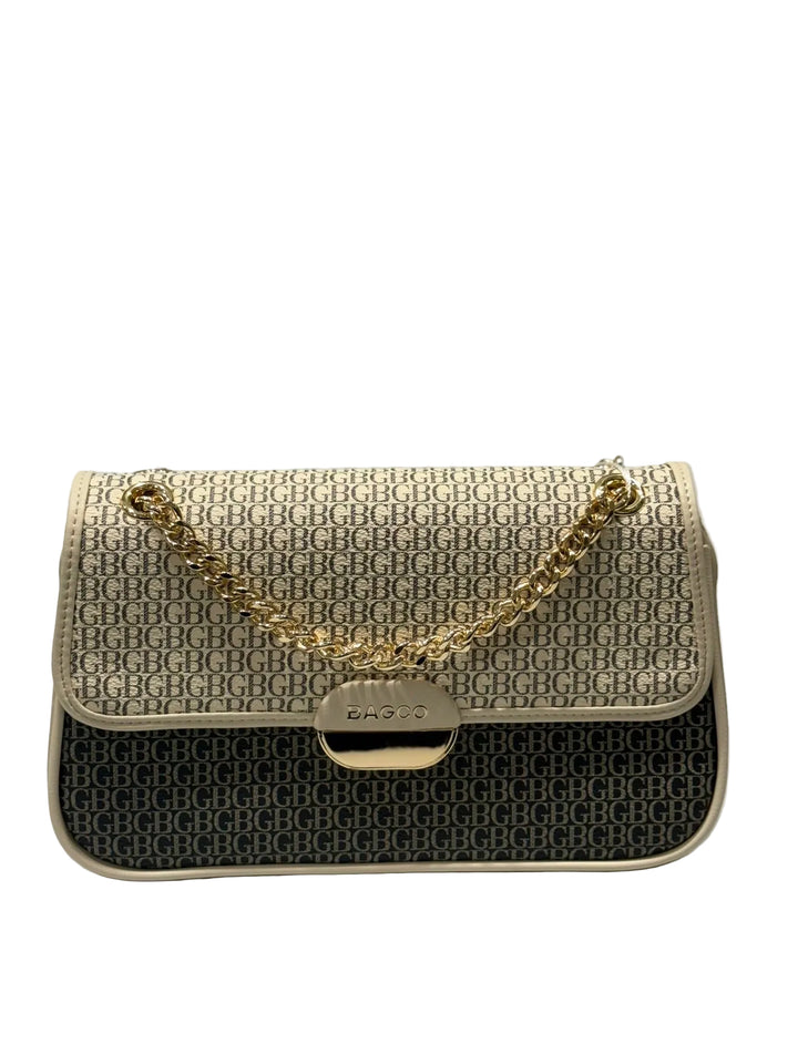 Monogram Chic Schoudertas – Black & Beige BC80033
