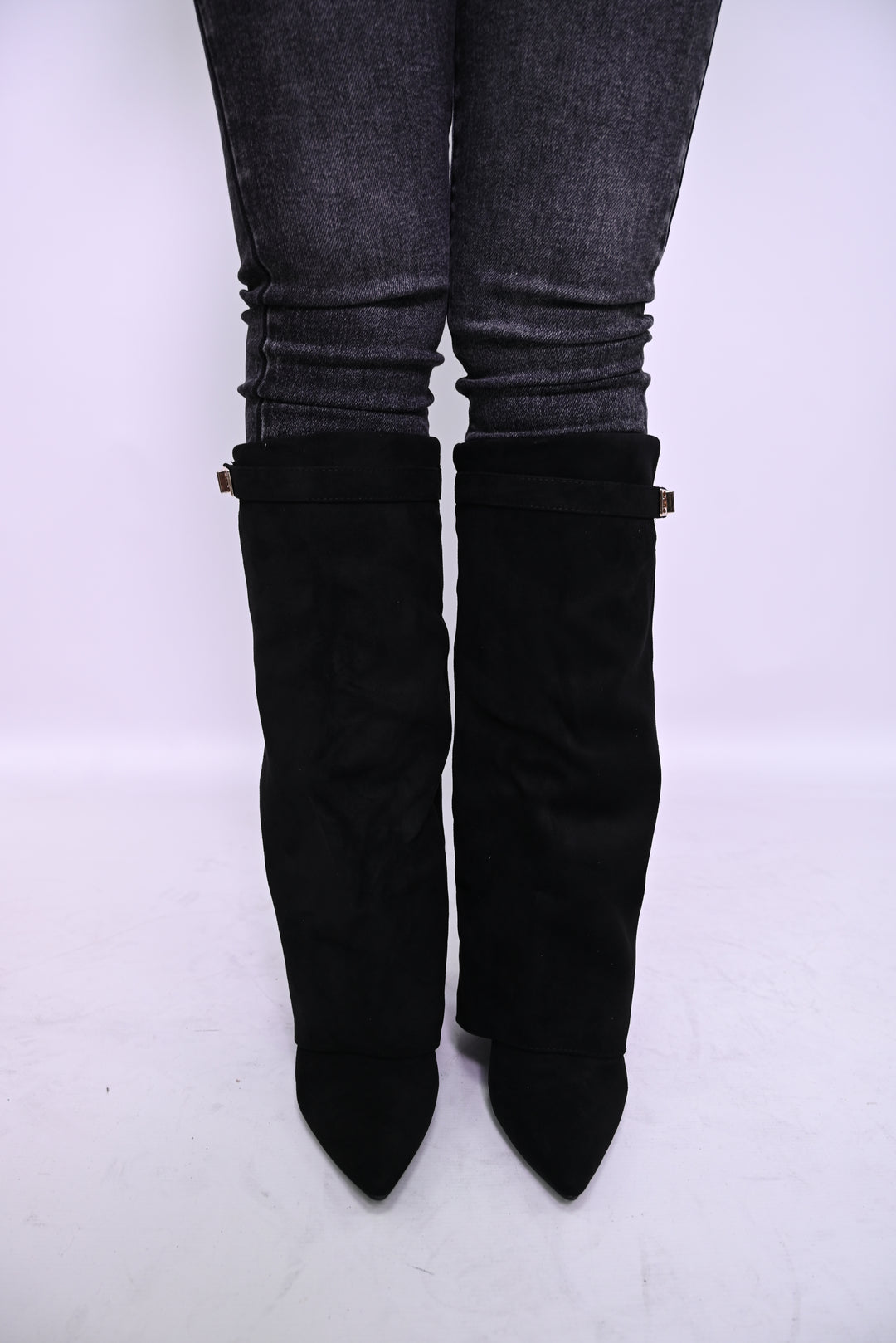 Lange Sharkboots Suède 6885