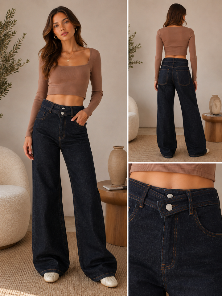 Elara Double Waist Wide Leg Jeans VSMISS 9645
