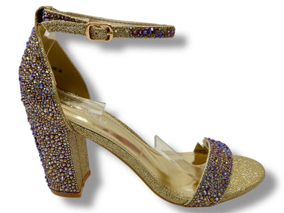 Stralende Gouden Hakken met Luxe Strass SV3278-OR