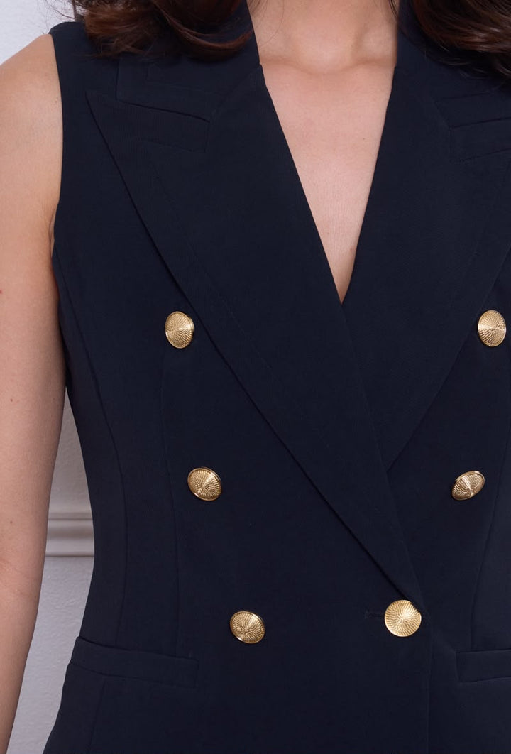 Monaco Luxe Sleeveless Blazer Gilet 7501