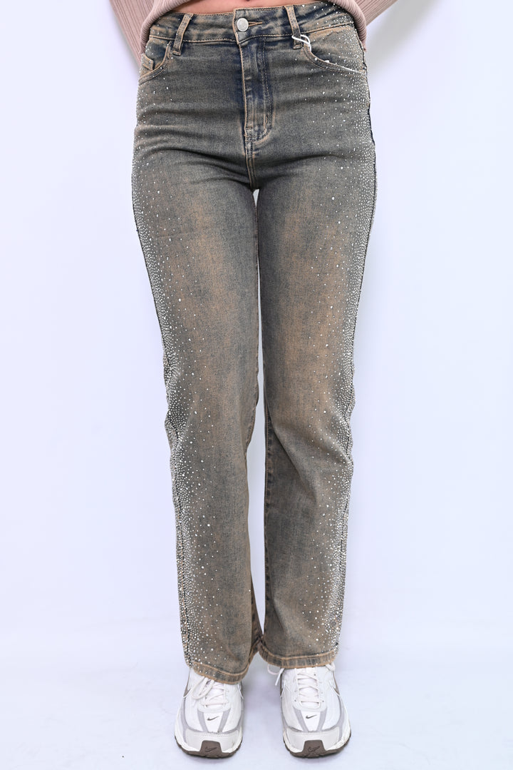 DustGlow Embellished Jeans Wideleg HelloMiss H927-6