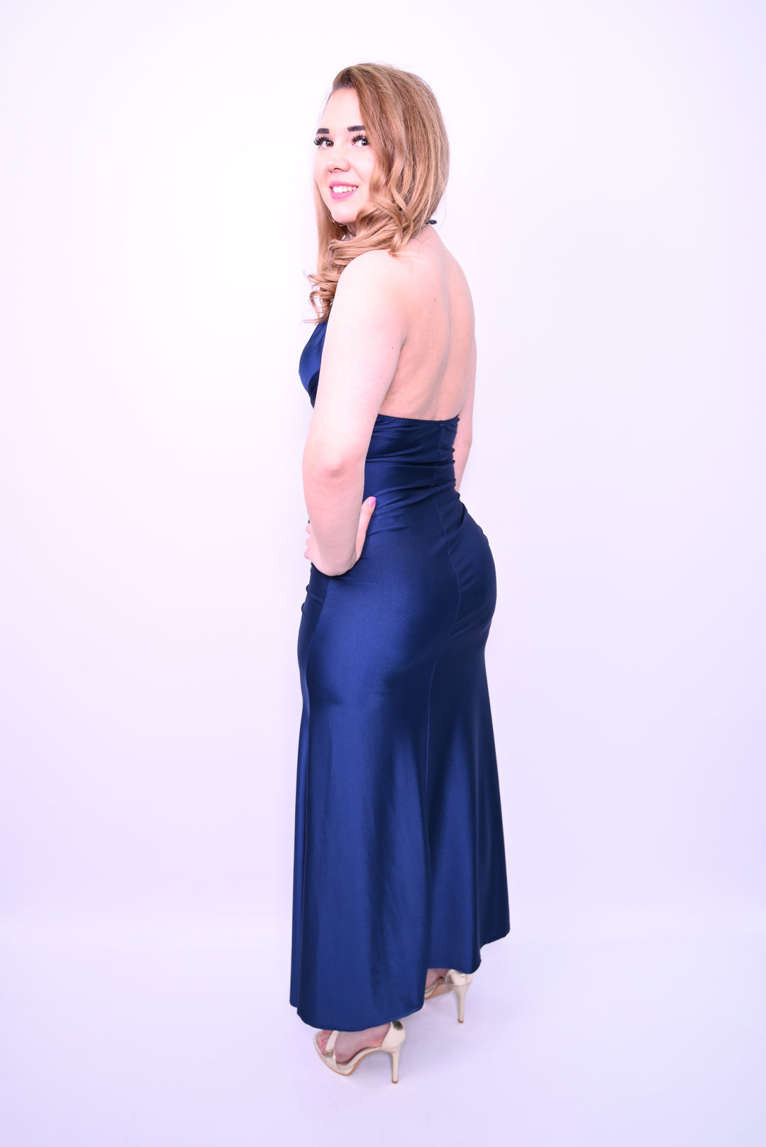 avondjurk met split Middernachtglans 31381