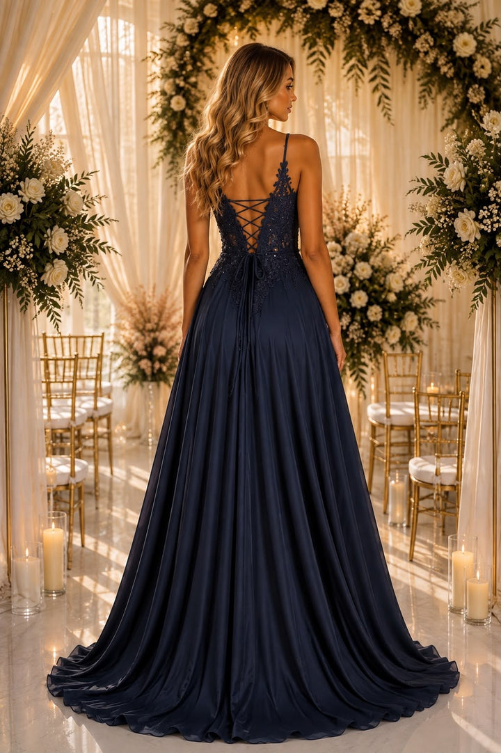 Celeste Lace Satin Gown 9471